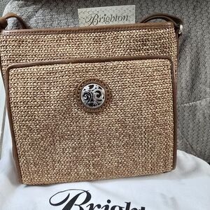 Brighton Tan Woven Shoulder Bag